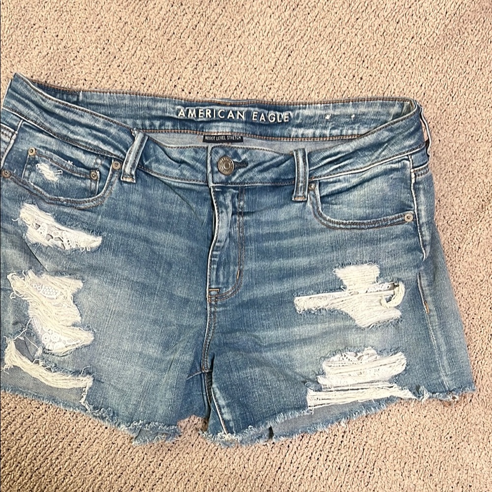 American Eagle Outfitters Distressed Denim Shorts